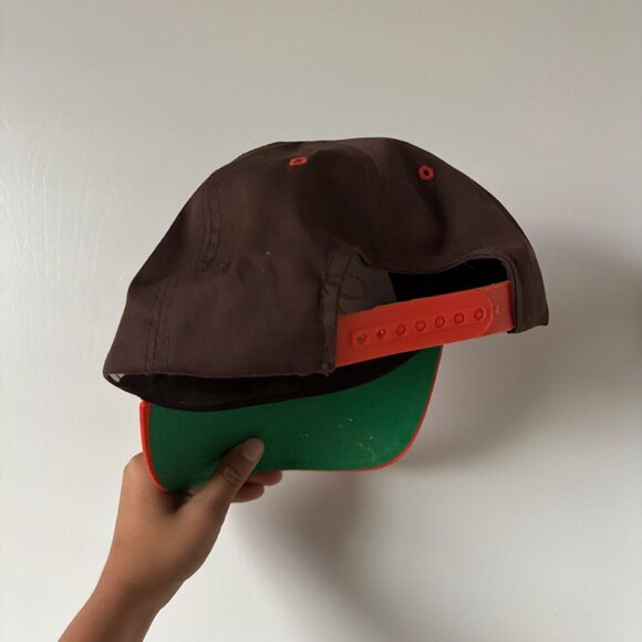Vintage Cleveland Browns Snapback Hat Orange & Brown Adjustable Cap By Drew Pear - Picture 2 of 5